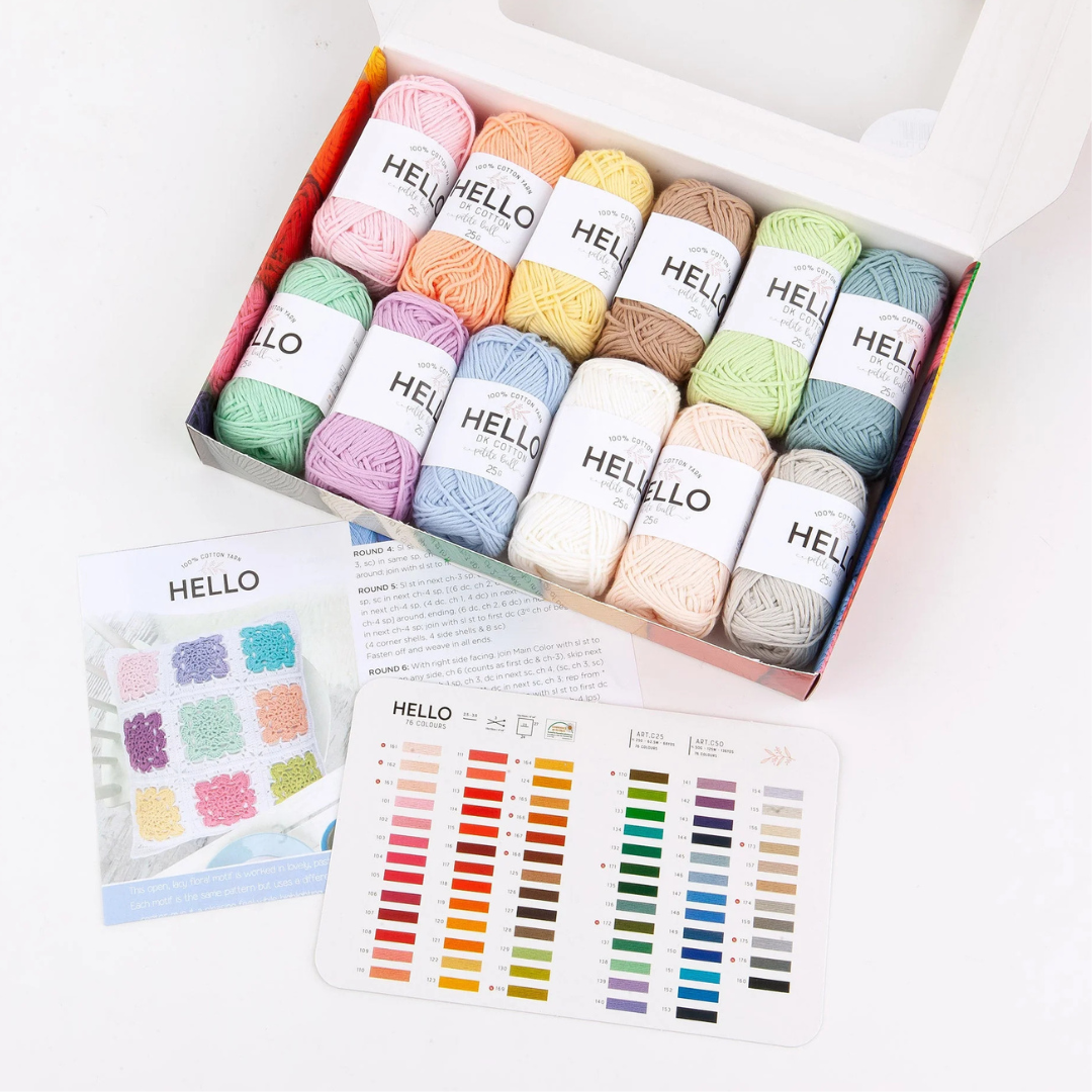Hello Craft Cotton Box  - 12 x 25g Balls