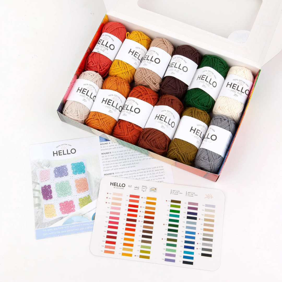 Hello Craft Cotton Box  - 12 x 25g Balls