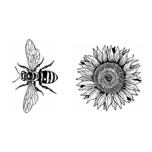 Stamp Addicts Big Bee & Sunflower 2 x Cling Mounted Rubber Stamps