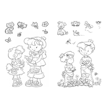 Stamp Addicts Best Friends Girls & Boys Clear Stamp Sets - 15 Total