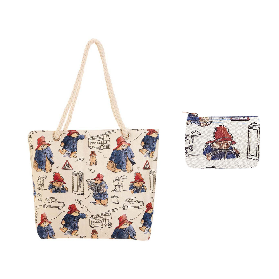Signare Tapestry Rope Beach Bag with Zip Purse