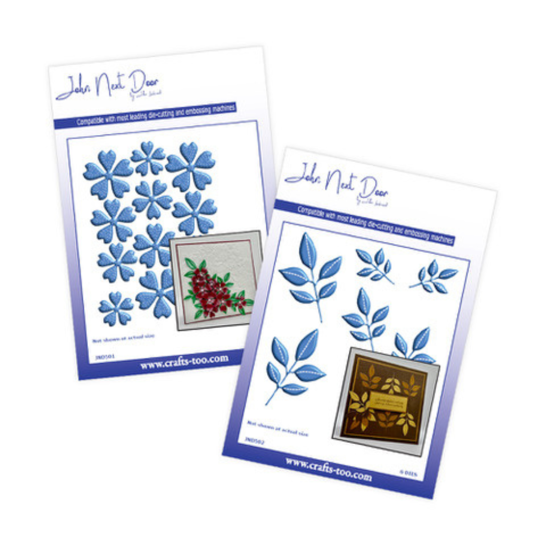 John Next Door Stitched Dogwood Flower Plate & FREE Stitch Leaves Dies