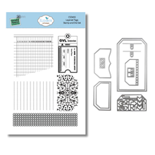 Elizabeth Craft Designs Layered Tags Stamp and Die Set - 5 Stamps & 11 Dies