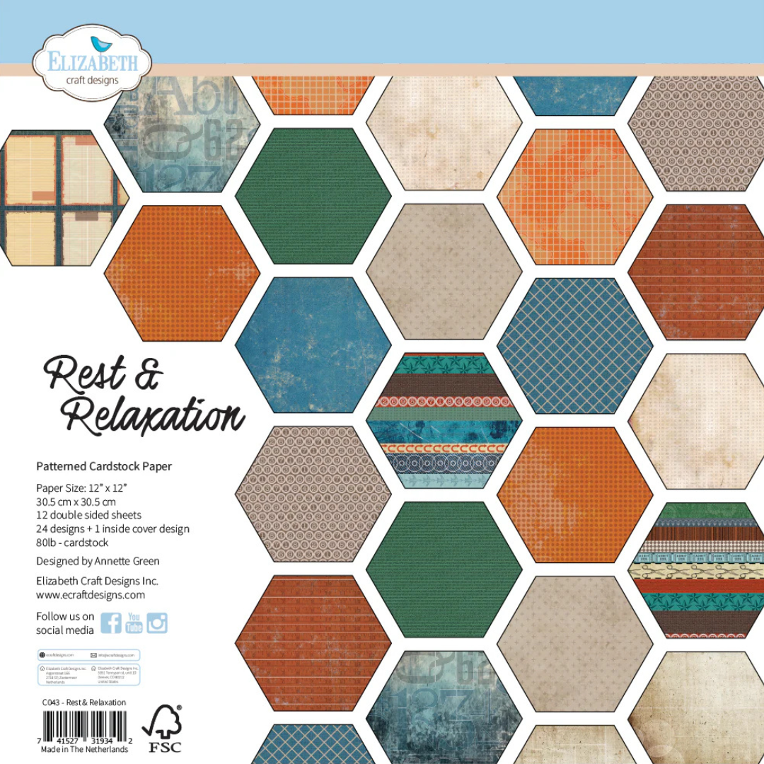 Elizabeth Craft Designs 12x12" Rest & Relaxation - 12 Double Sided Sheets