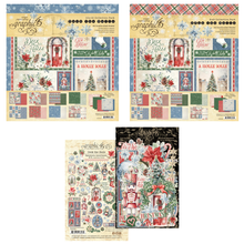 Graphic 45 Deck the Halls 12"x12" & 8"x8" Collection Packs & Ephemera Set
