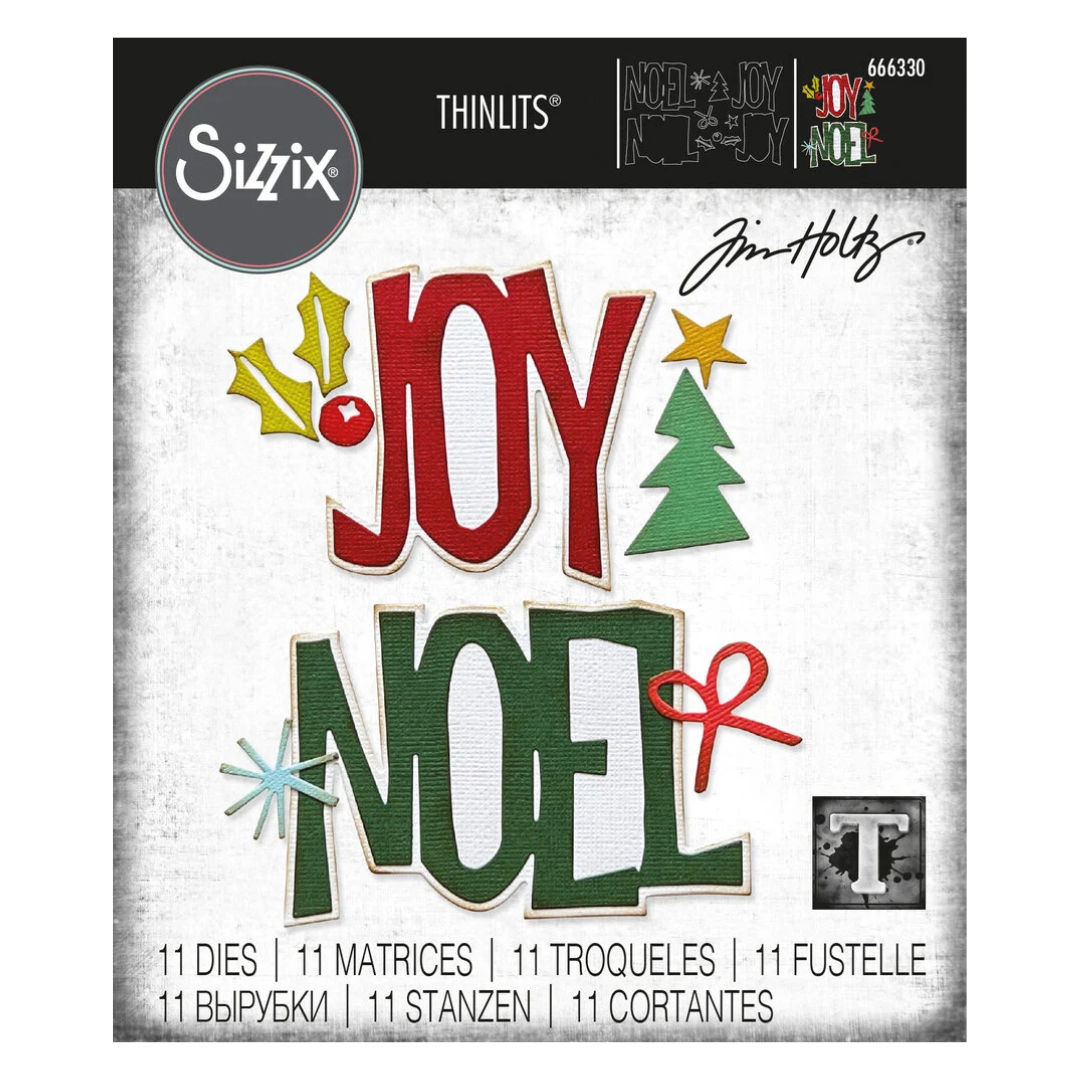 Sizzix Thinlits by Tim Holtz Big Tidings Die Set - 11 dies