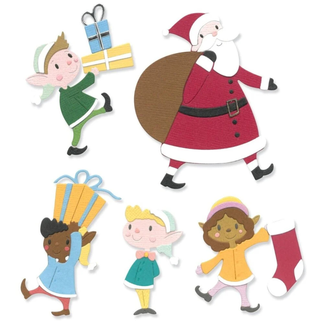 Sizzix Thinlits by Josh Griffiths Santa & Elves Die Set - 10 dies