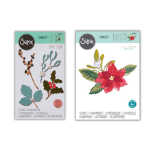 Sizzix Thinlits Christmas Flower & Leaves Die Sets - 18 Dies
