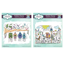 Creative Expression Bird Street & Hanging Out Rubber Stamps by Bonnita Moaby