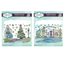 Creative Expression Christmas Town & Snowy Christmastime Rubber Stamps by Bonnita Moaby