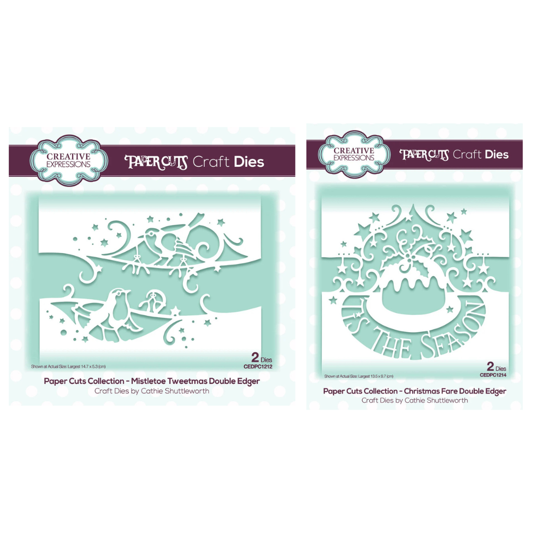 Creative Expression Mistletoe Tweetmas & Christmas Fare Double Edger Paper Cut Dies