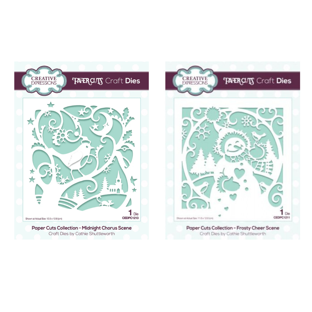 Creative Expression Midnight Chorus & Frosty Cheer Paper Cut Dies