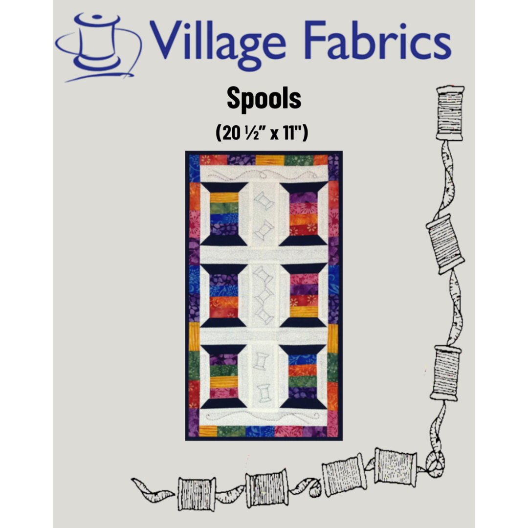 Village Fabrics Spools Wall-Hanging Pattern