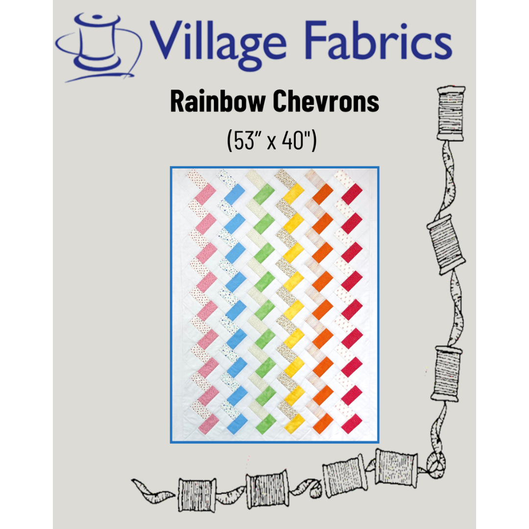 Village Fabrics Rainbow Chevrons Quilt Pattern