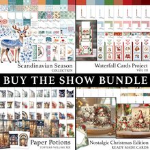 The Crafty Witches Scandinavian Festiive Digital Bundle with FREE Nostalgic Christmas Ready-made Cards Digital Collection