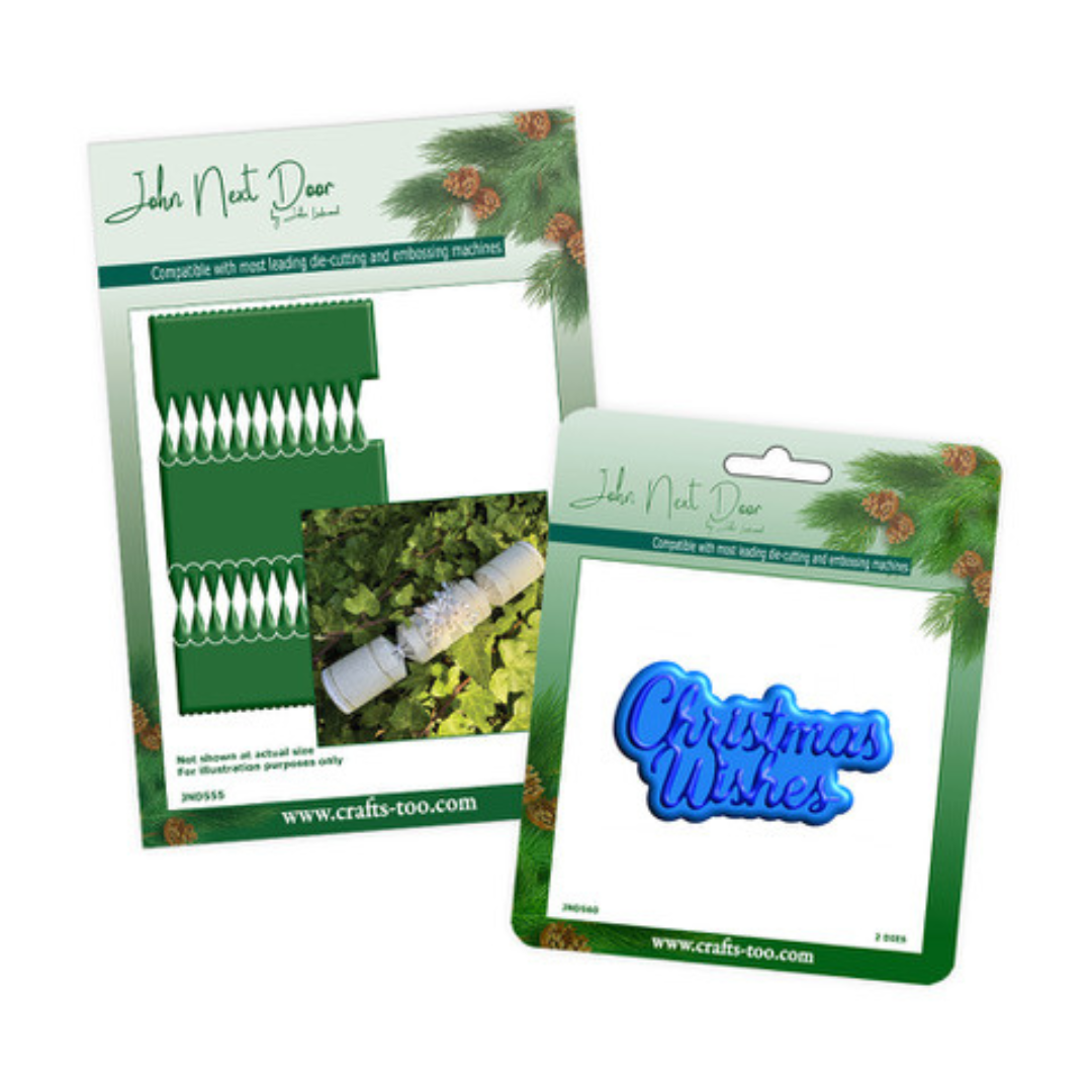 John Next Door Fluted Cracker Die Set with Free Sentiment Die Worth 3.99