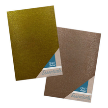 Craft Artist Waterfall Glitter Card - 20 sheets  - 10 x Gold & 10 x Rose Gold