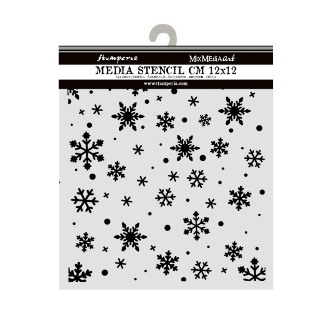 Stamperia Winter Magic Christmas Snowflakes Pattern 12x12cm Stencil