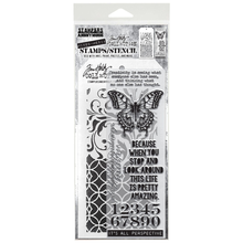 Tim Holtz Mixed Media Stamps & Stencil Set #15 - Perspective