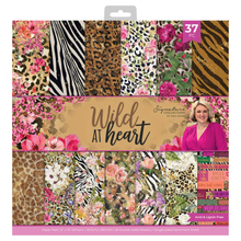 Crafters Companion Wild At Heart 12" x 12" Paper Pad - 37 Sheets