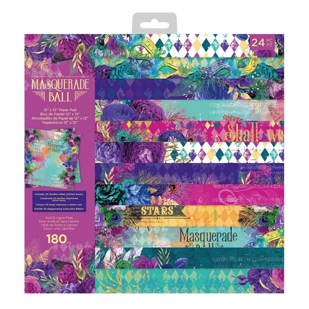 Crafters Companion Masquerade Ball 12" x 12" Paper Pad