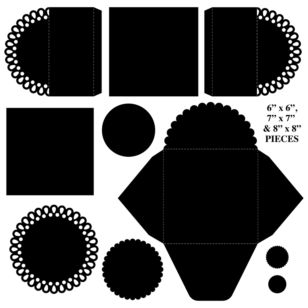 The Crafty Witches Doily Fold Back Cards Collection SVG Files