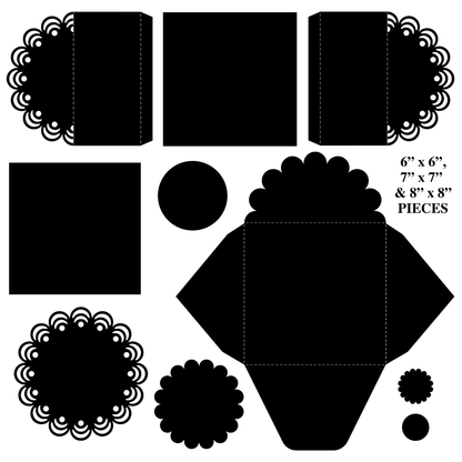 The Crafty Witches Doily Fold Back Cards Collection SVG Files