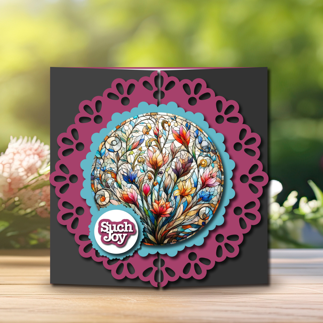 The Crafty Witches Doily Fold Back Cards Collection SVG Files