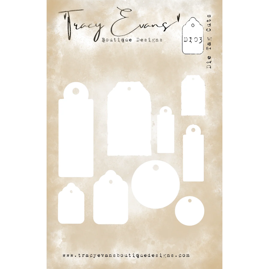 Tracy Evans Tag Cuts Die Set - 9 Dies