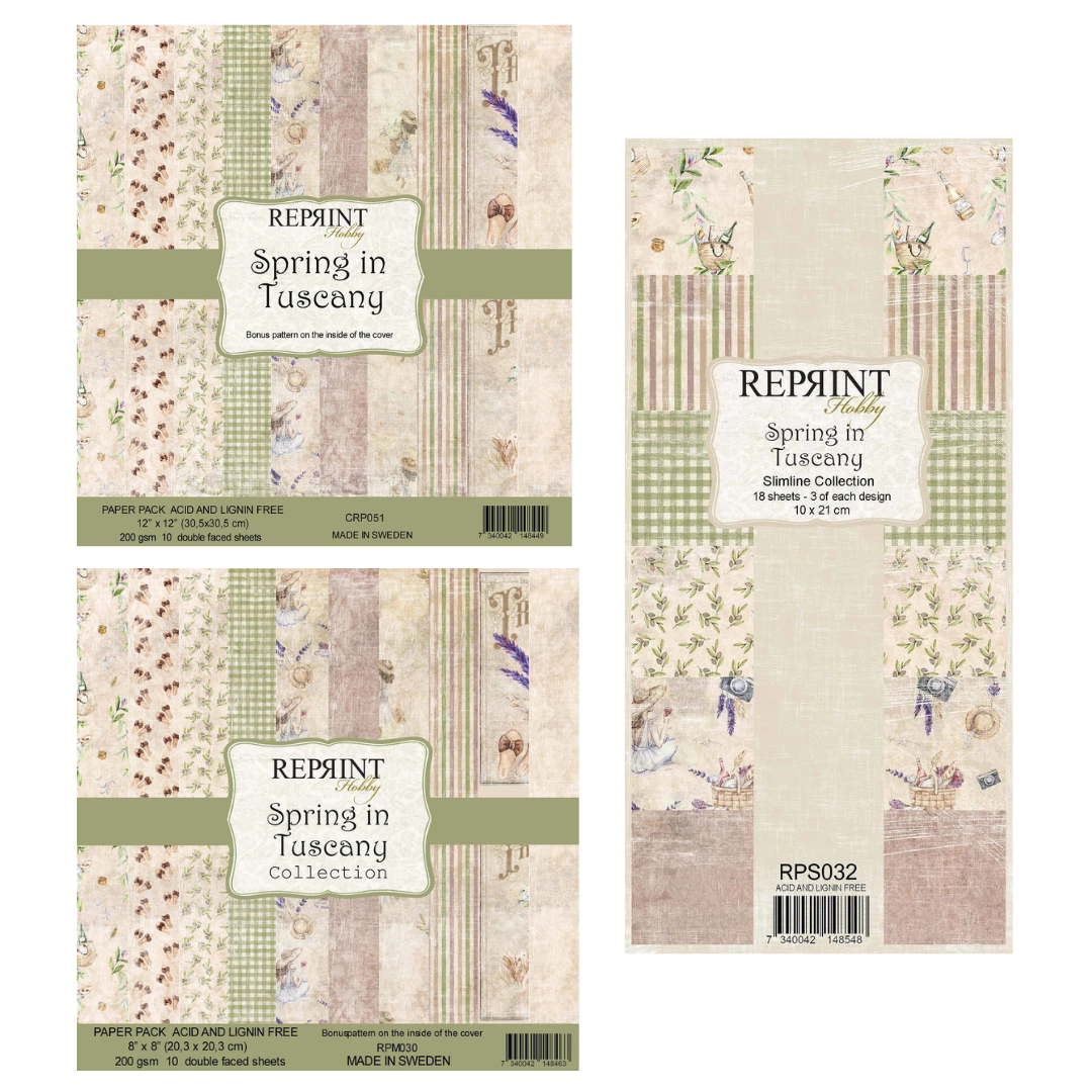 Reprints Spring in Tuscany  Set of 12x12, 8x8 & Simline Paper Packs