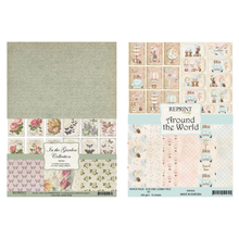 Reprint Set of 2 A4 Paper Packs - In the Garden & Around the World