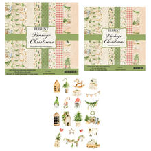 Reprint Vintage Christmas Set of 12x12 & 8x8 Paper Packs plus A4 Cut Outs