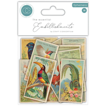 Craft Consortium The Collector Ephemera Birds - 30 Pieces