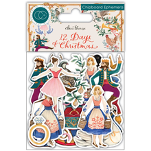 Craft Consortium 12 Days of Christmas Chipboard Ephemera - 33 Pieces
