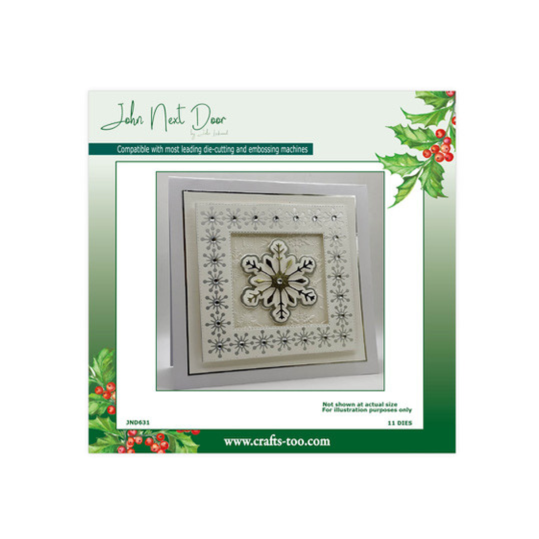 John Next Door Retro Snowflake Frame Die Set - 11 Dies