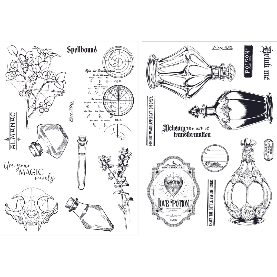 Funky Fossil Cast a Spell & Drink Me A5 Stamp Sets