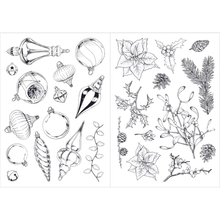 Funky Fossil Classic Trimmings & Festive Greenery A5 Stamp Sets