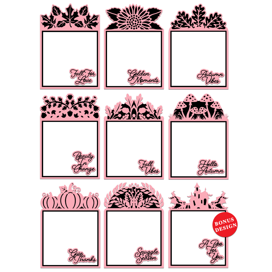 The Crafty Witches Doily Autumnal Reverse Easel Collection SVG Files