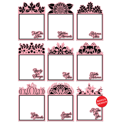 The Crafty Witches Doily Autumnal Reverse Easel Collection SVG Files