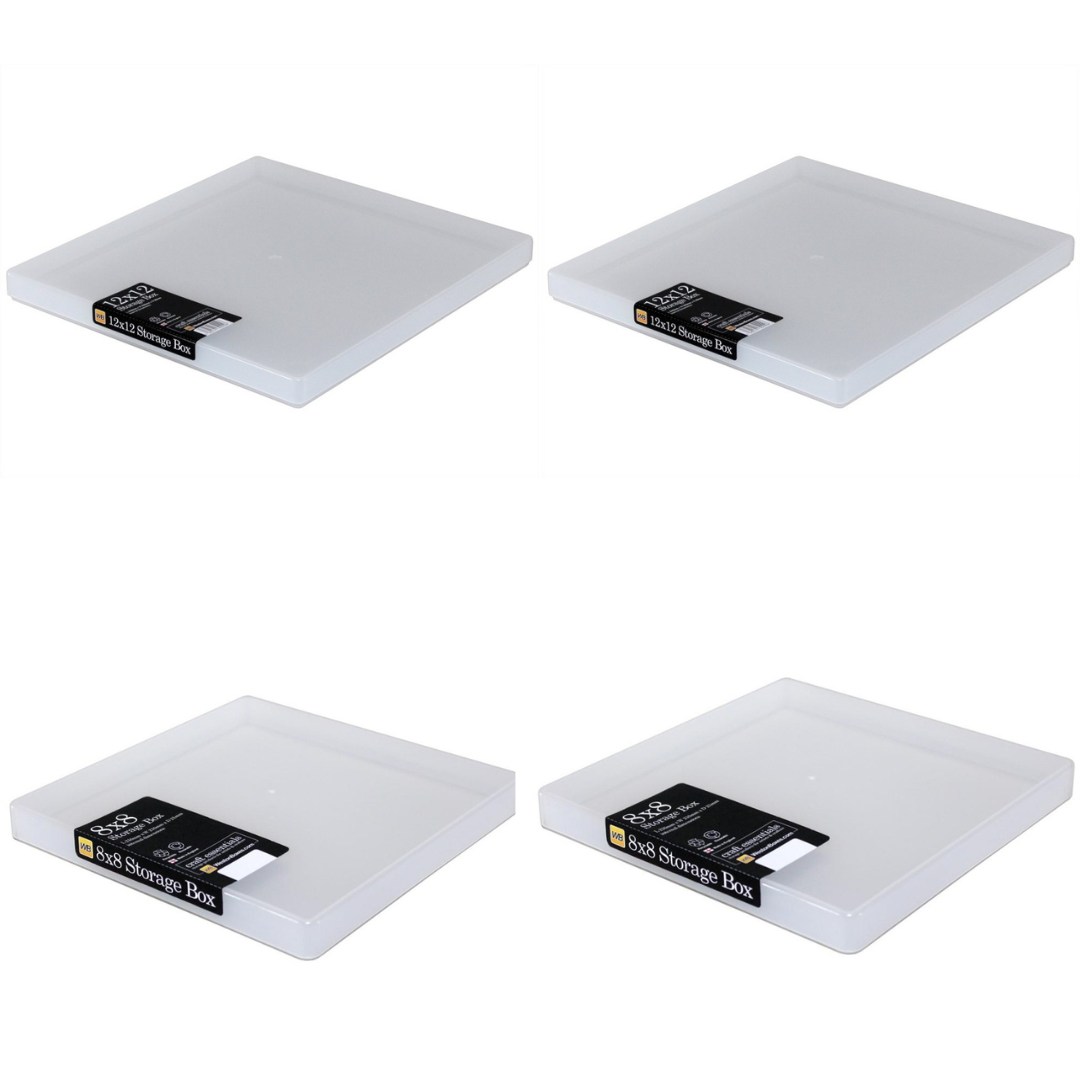 Weston Set of 2 12"x12" and 2 8"x8" Storage Boxes