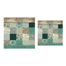 Tim Holtz 12x12" & 8x8" Teal Palette Papers
