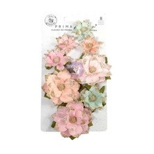 Prima Christmas Blush Flowers Warm & Cozy by Frank Garcia - 8 Pieces