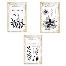 Tracy Evans Mistletoe, Poinsettia, Holly & Berries A7 Stamp Sets