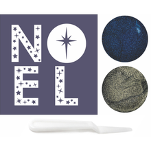 Funky Fossil Noel Stencil Bundle - 2 Layer Stencil, 2 x Stellar Pastes & Palette Knife