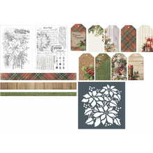 Funky Fossil Timeless Christmas Mini Collection - 2 x A6 Stamps, Washi Tapes, Tag Book & 6x6 Stencil