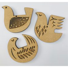 Funky Fossil MDF Scandi Bird Trio