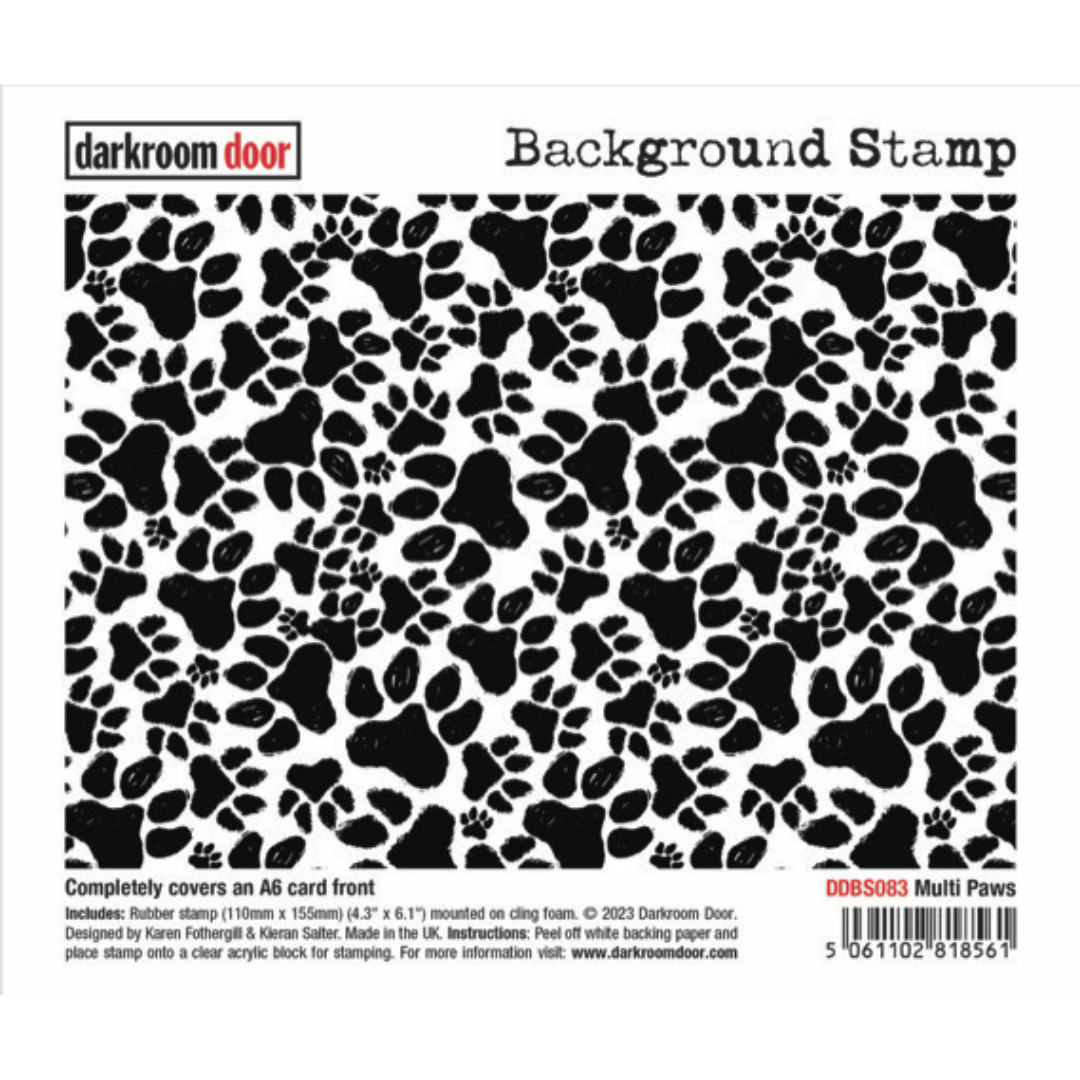 Darkroom Door Multi Paws Background Stamp