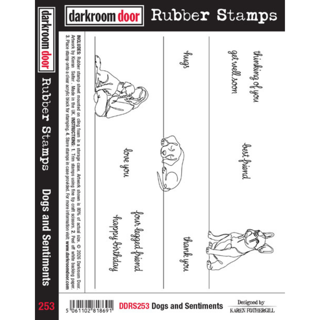 Darkroom Door Dogs & Sentiments Rubber Stamp Set