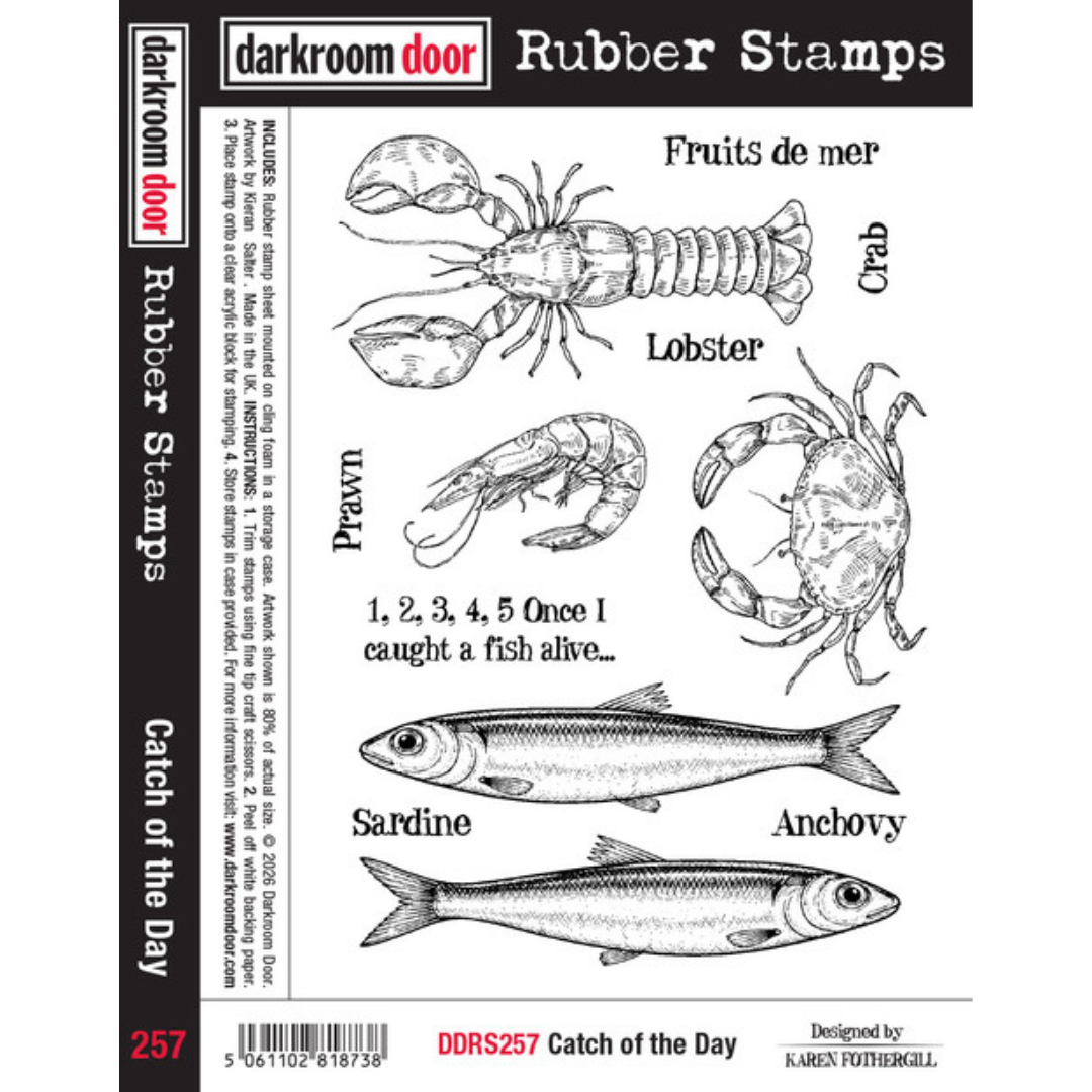 Darkroom Door Catch of the Day Rubber Stamp Set