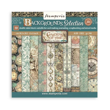 Stamperia Gardens of Time 8x8" Paper Pack Maxi Background Selection by Antonis Tzanidakis